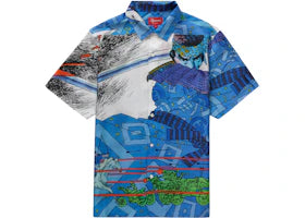 Supreme Ronin Silk S/S Shirt Blue - vue 360