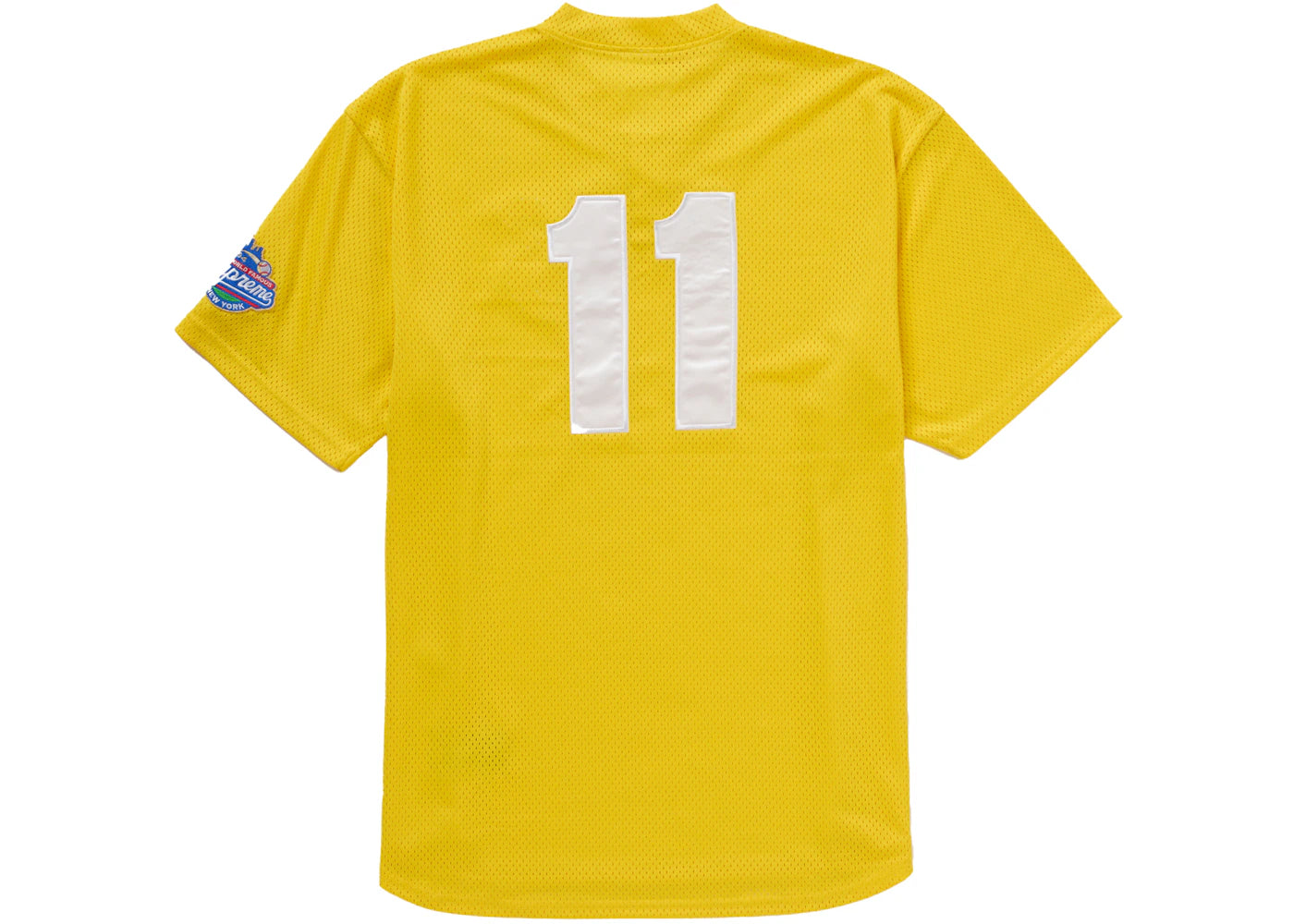 Supreme S Logo Baseball Henley Yellow - vue secondaire A