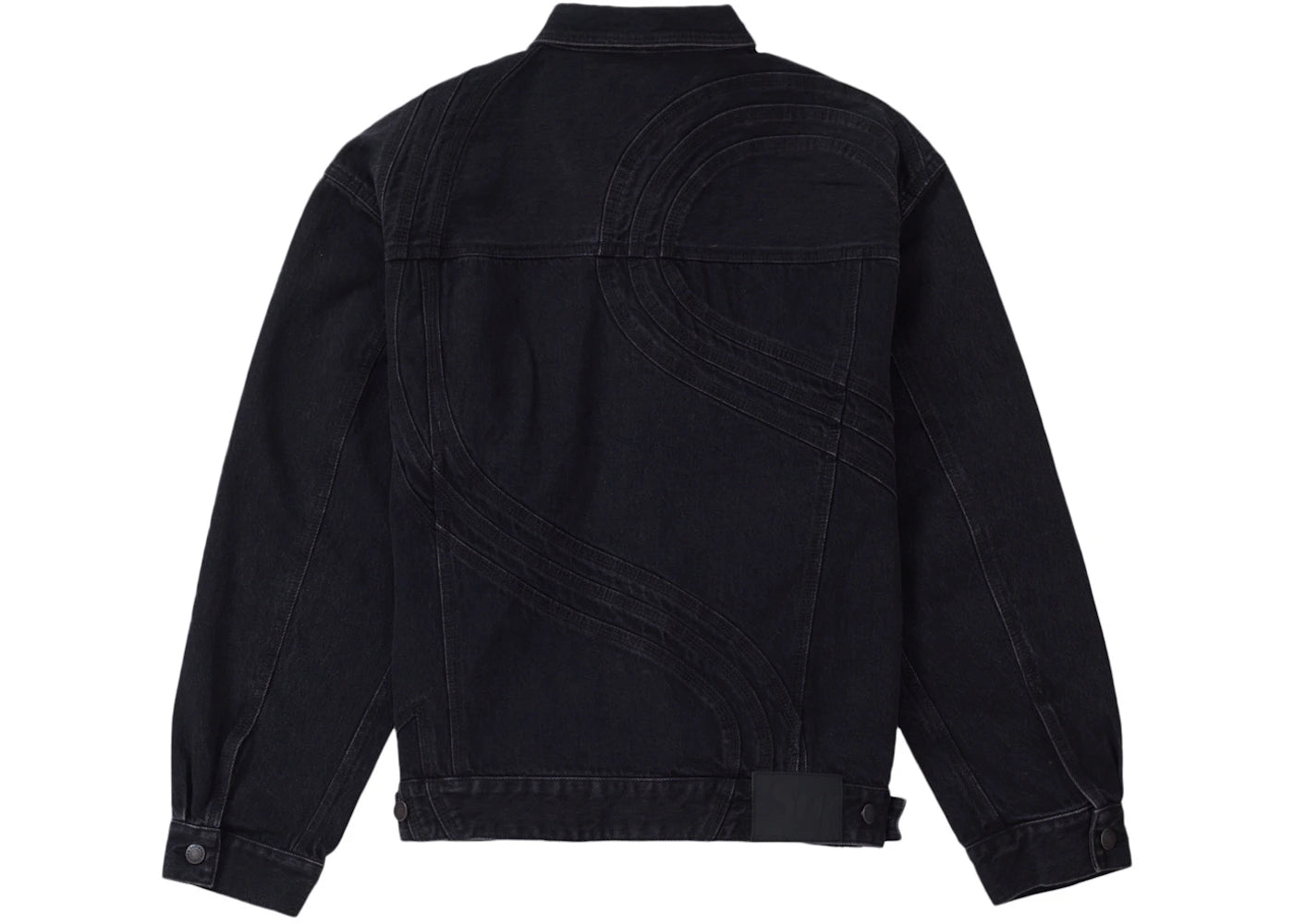 Supreme S Logo Denim Trucker Jacket Washed Black - vue secondaire B