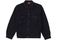 Supreme S Logo Denim Trucker Jacket Washed Black