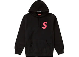 Supreme S Logo Hooded Sweatshirt (FW19) Black - vue 360
