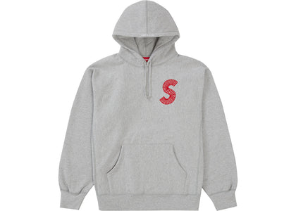 Supreme S Logo Hooded Sweatshirt (FW20) Heather Grey - apparel view 2