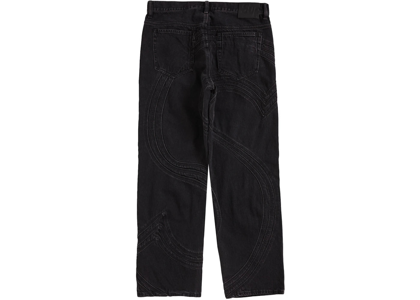 Supreme S Logo Loose Fit Jean Washed Black - vue secondaire A