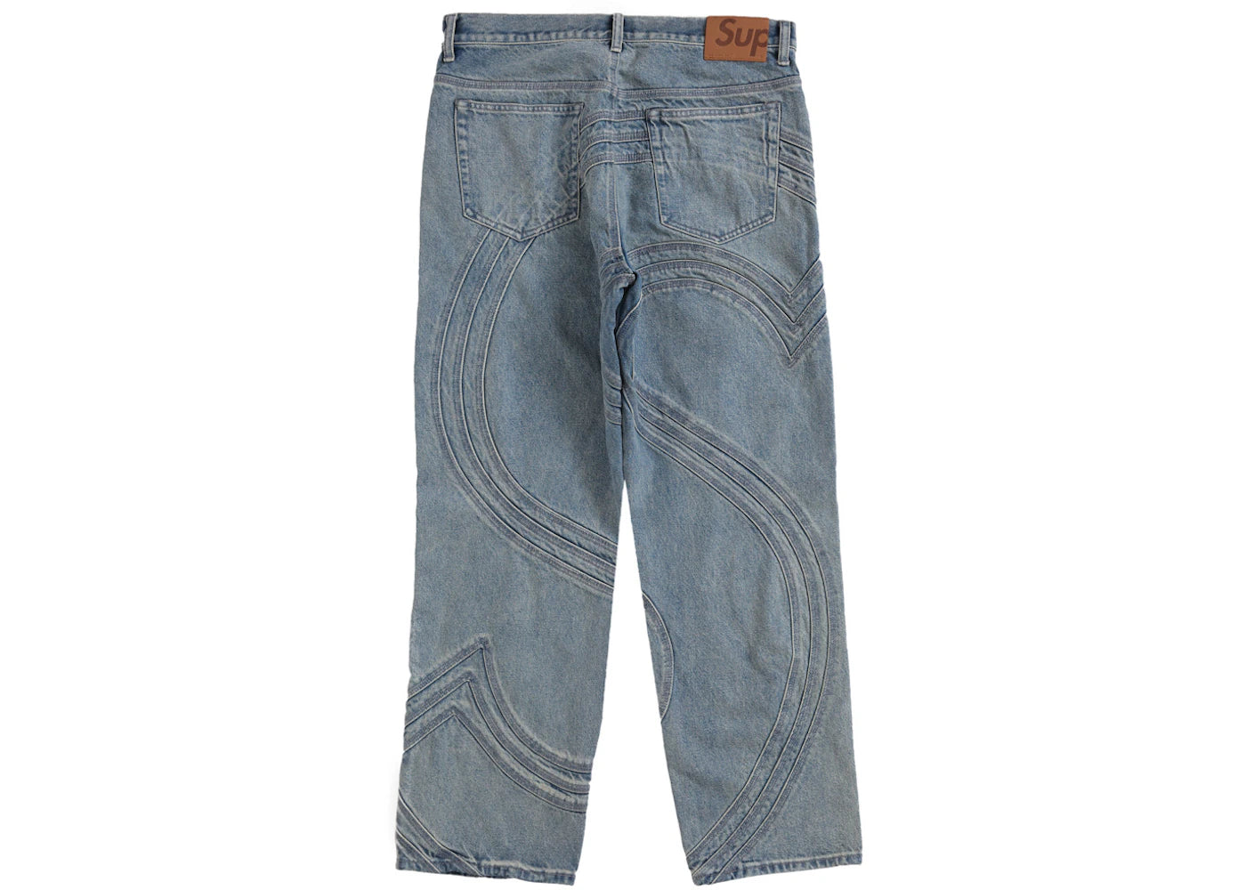 Supreme S Logo Loose Fit Jean Washed Blue - vue secondaire B