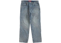 Supreme S Logo Loose Fit Jean Washed Blue
