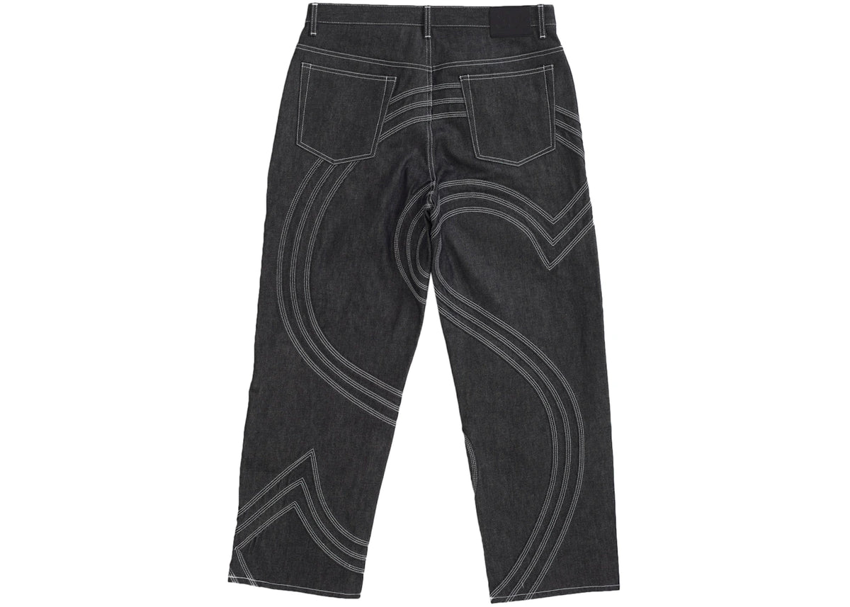 Supreme S Logo Rigid Baggy Jean Black - vue secondaire B