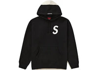 Supreme S Logo Split Hooded Sweatshirt Black
