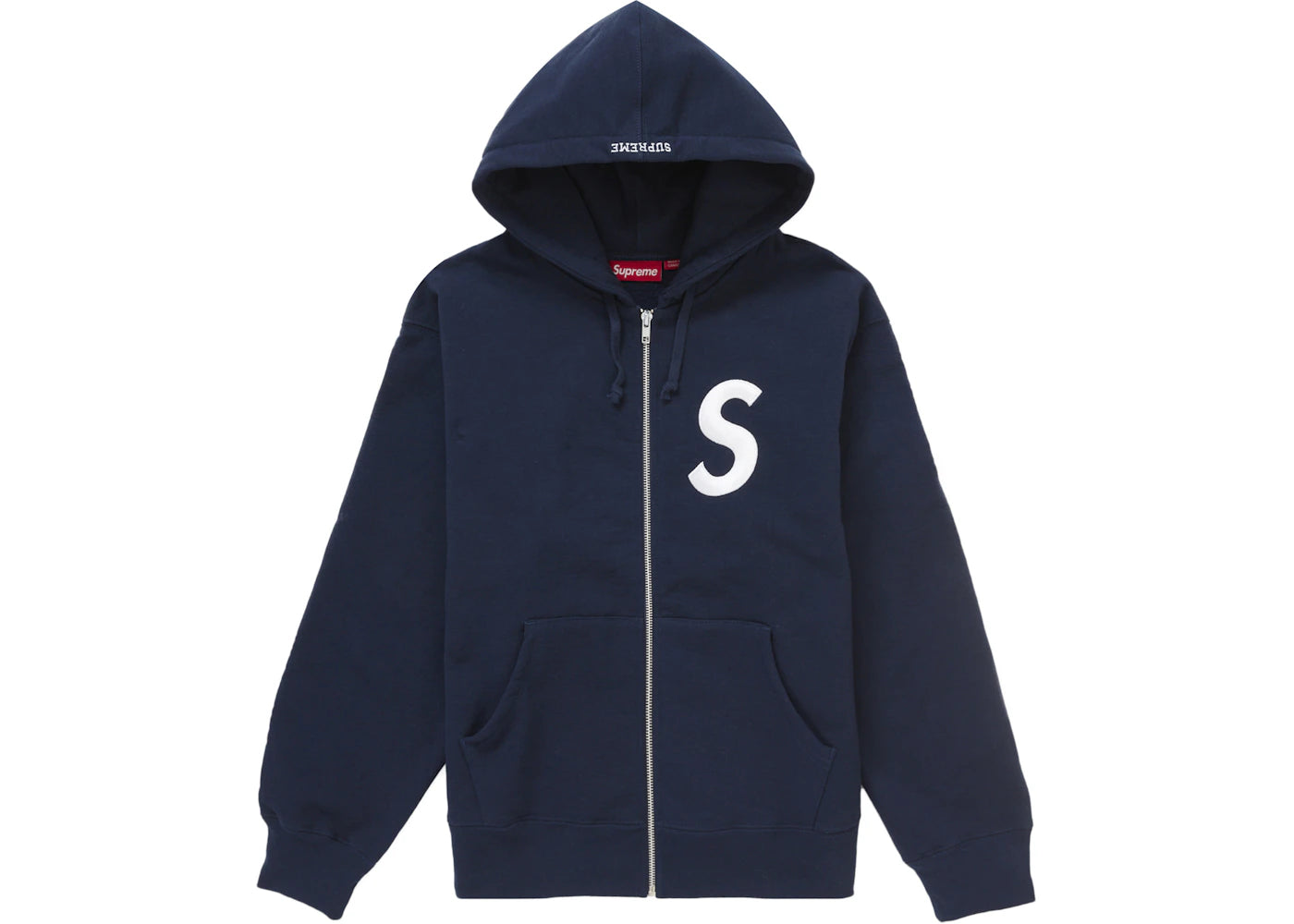 Supreme S Logo Zip Up Hooded Sweatshirt (FW24) Navy sneakers - authentic Supreme shoes