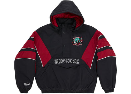 Supreme SALEM Half Zip Stadium Jacket Black - apparel view 2