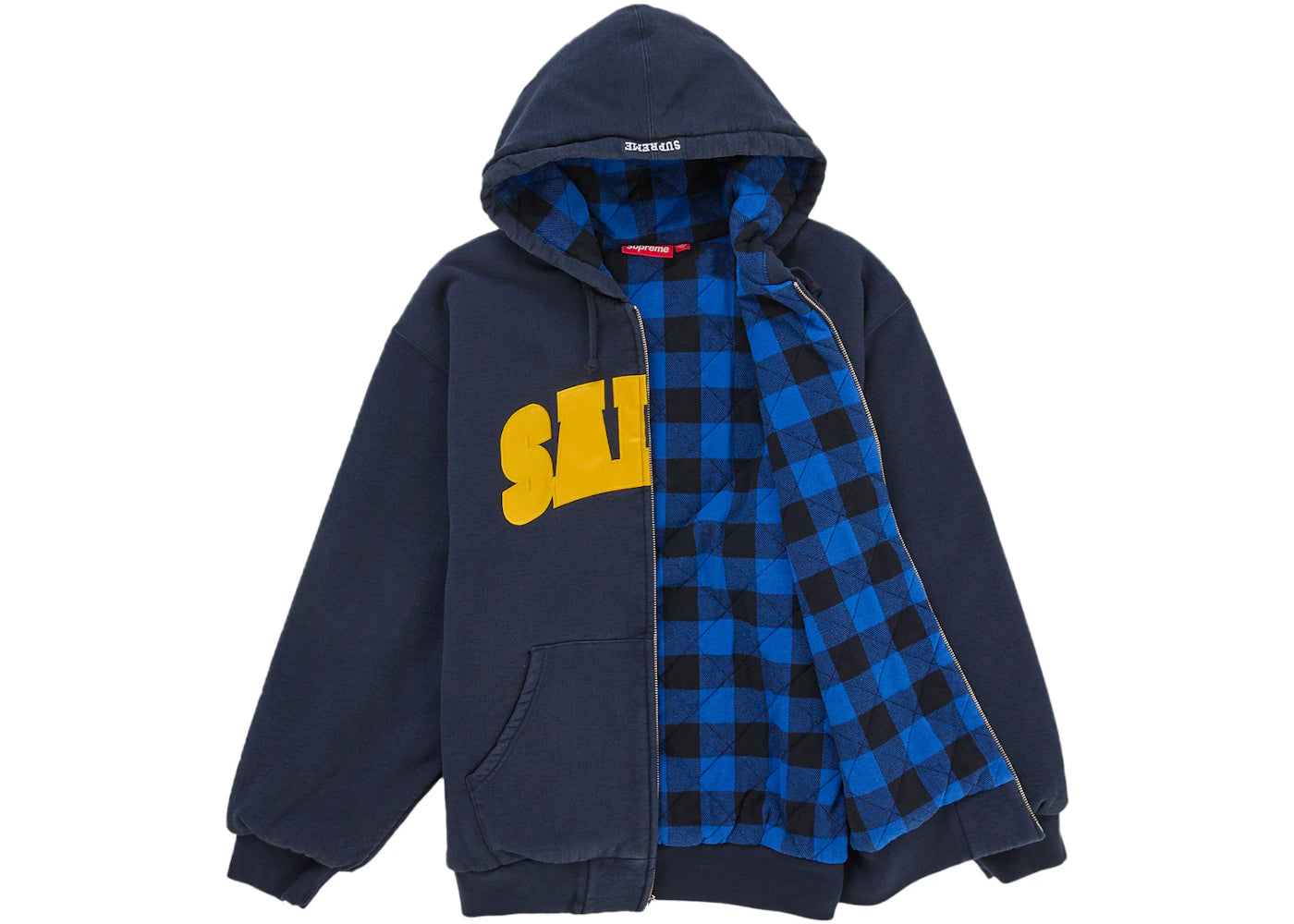 Supreme SALEM Zip Up Hooded Sweatshirt Navy - vue secondaire B