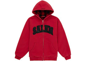 Supreme SALEM Zip Up Hooded Sweatshirt Red