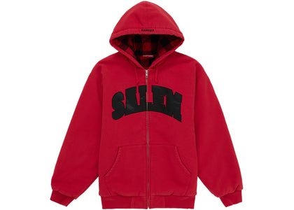 Supreme SALEM Zip Up Hooded Sweatshirt Red - apparel view 2