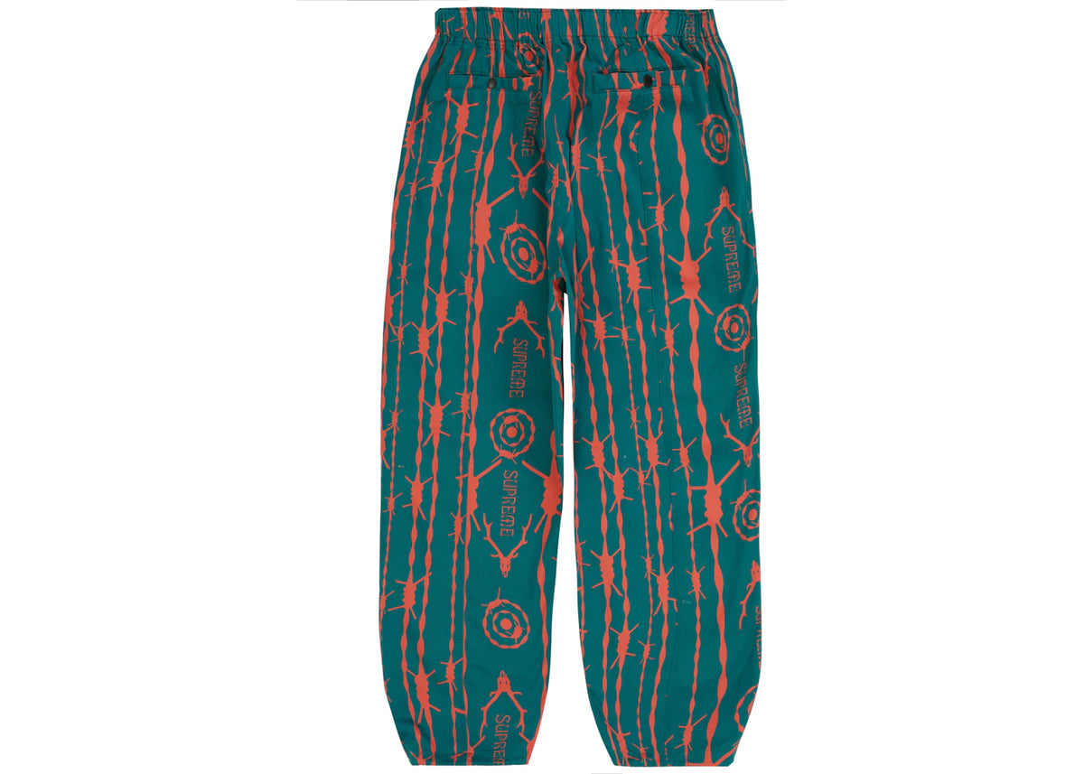 Supreme SOUTH2 WEST8 Belted Pant Teal Pattern - vue secondaire B