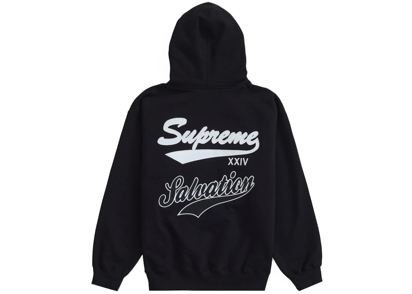 Supreme Salvation Zip Up Hooded Sweatshirt Black - vue secondaire B