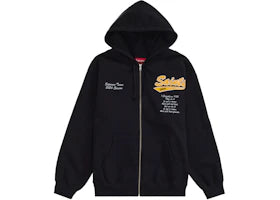Supreme Salvation Zip Up Hooded Sweatshirt Black