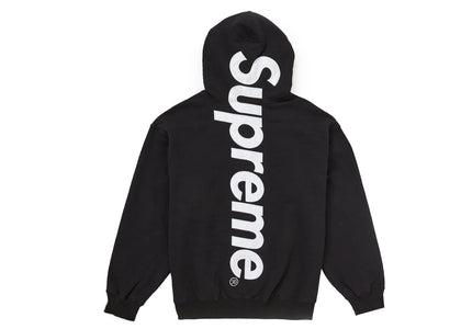 Supreme Satin Applique Hooded Sweatshirt FW24 Black - authentic Supreme apparel