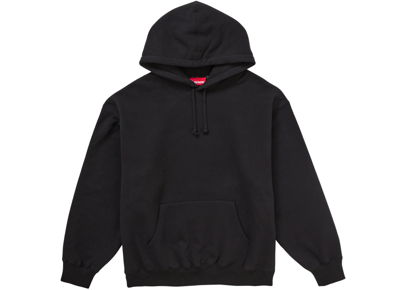 Supreme Satin Applique Hooded Sweatshirt FW24 Black - vue secondaire A