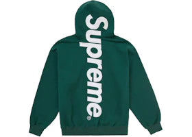 Supreme Satin Applique Hooded Sweatshirt FW24 Dark Green - vue 360