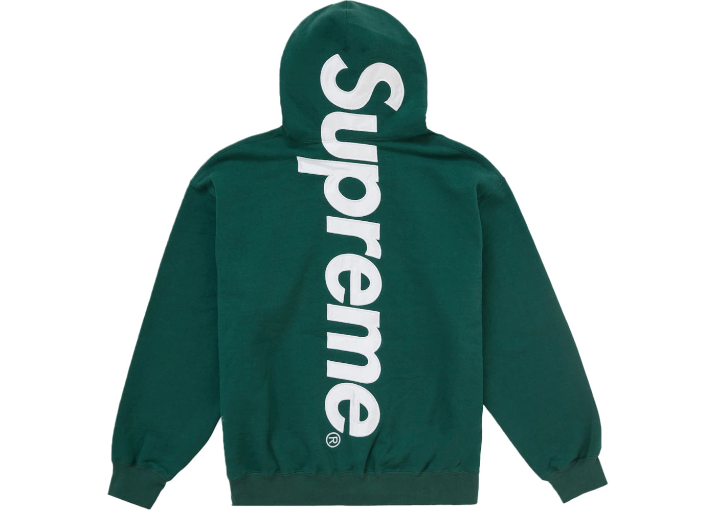 Supreme Satin Applique Hooded Sweatshirt FW24 Dark Green - vue secondaire A
