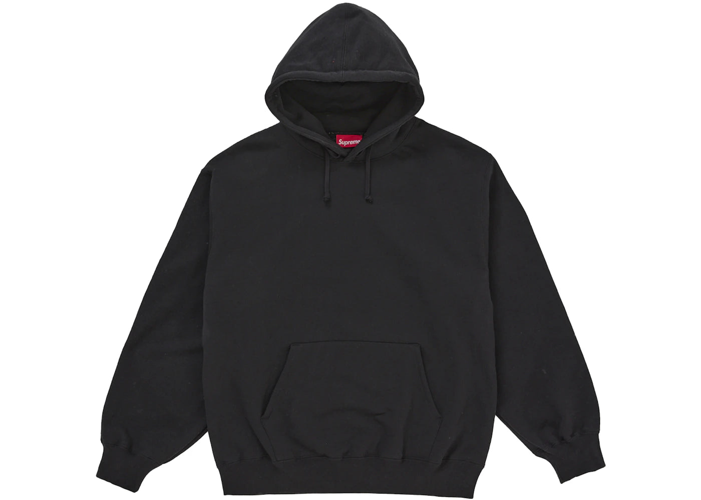Supreme Satin Appliqué Hooded Sweatshirt (FW25) Black - vue 360