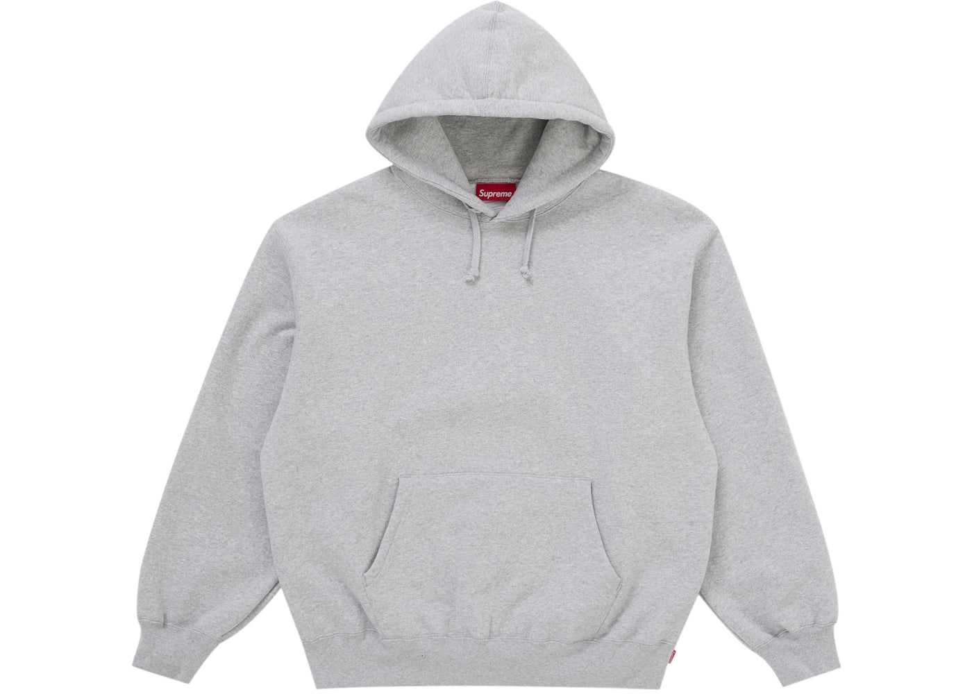 Supreme Kapuzenpullover mit Satinapplikationen (Herbst/Winter 2025) Heather Gray