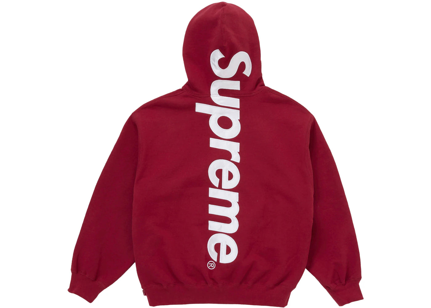 Supreme Satin Appliqué Hooded Sweatshirt (FW25) Red - vue secondaire B