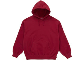 Supreme Satin Appliqué Hooded Sweatshirt (FW25) Red