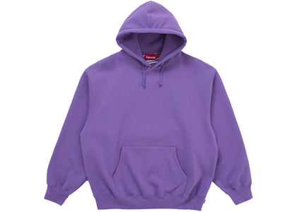 Supreme Satin Appliqué Hooded Sweatshirt (FW25) Violet - apparel view 2