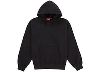 Supreme Satin Applique Hooded Sweatshirt (SS26) Black
