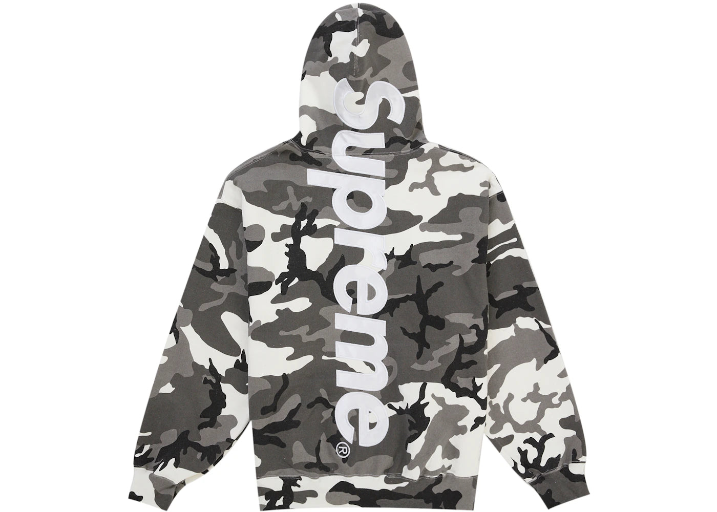 Supreme Satin Applique Hooded Sweatshirt (SS26) Snow Camo - vue secondaire A