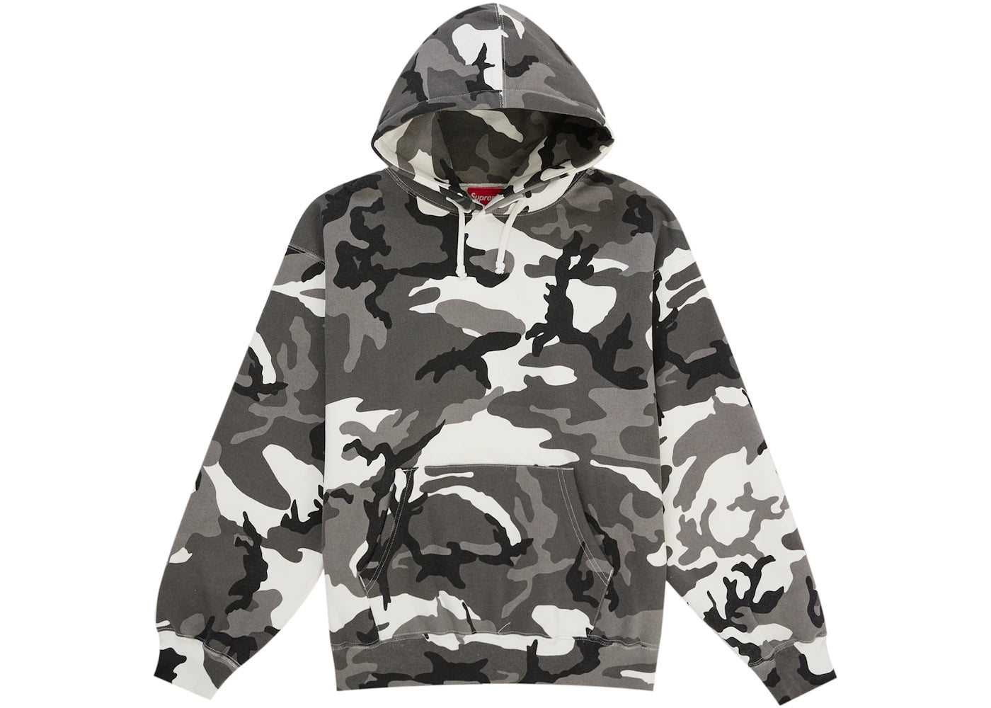 Supreme Satin Applique Hooded Sweatshirt (SS26) Snow Camo - vue 360