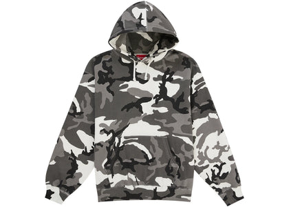 Supreme Satin Applique Hooded Sweatshirt (SS26) Snow Camo - authentic Supreme apparel