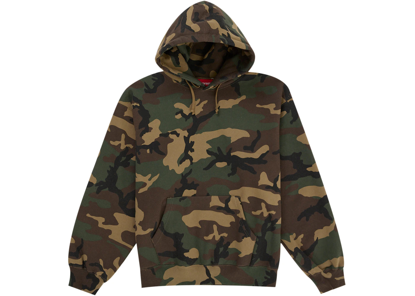 Supreme Satin Applique Hooded Sweatshirt (SS26) Woodland Camo - vue secondaire A