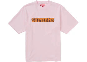 Supreme Satin Appliqué S/S Top Light Pink