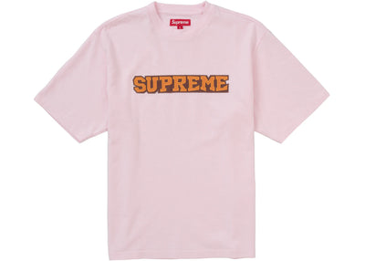 Supreme Satin Appliqué S/S Top Light Pink