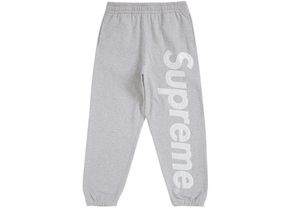 Supreme Satin Applique Sweatpant FW24 Heather Grey - authentic Supreme product