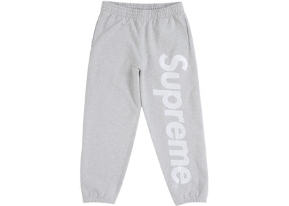 Supreme Satin Appliqué Sweatpant (FW25) Heather Grey - authentic Supreme product