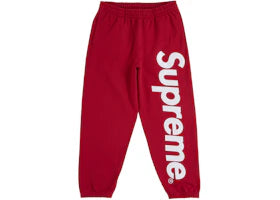 Supreme Satin Appliqué Sweatpant (FW25) Red