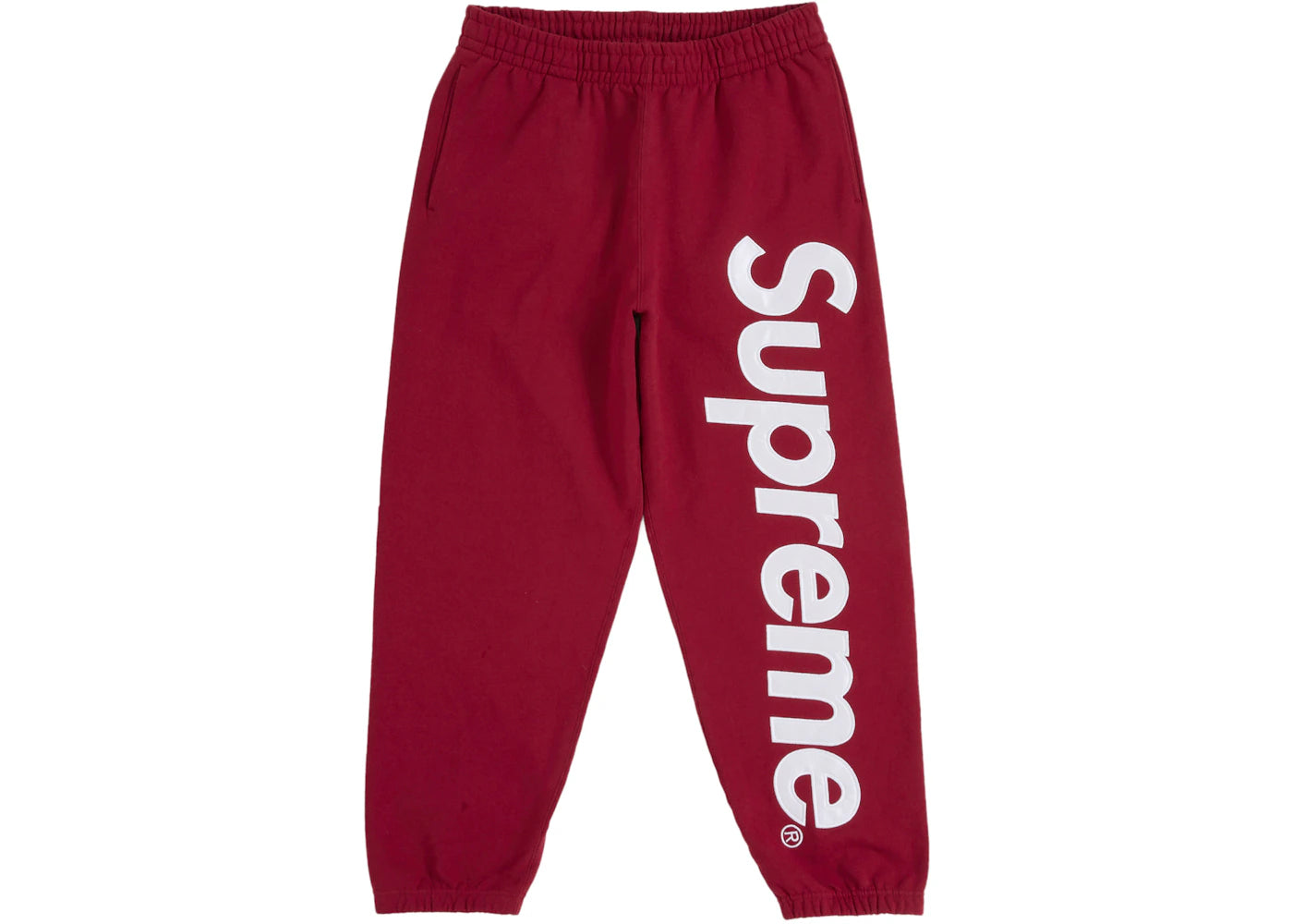 Supreme Satin Appliqué Sweatpant (FW25) Red - vue secondaire A