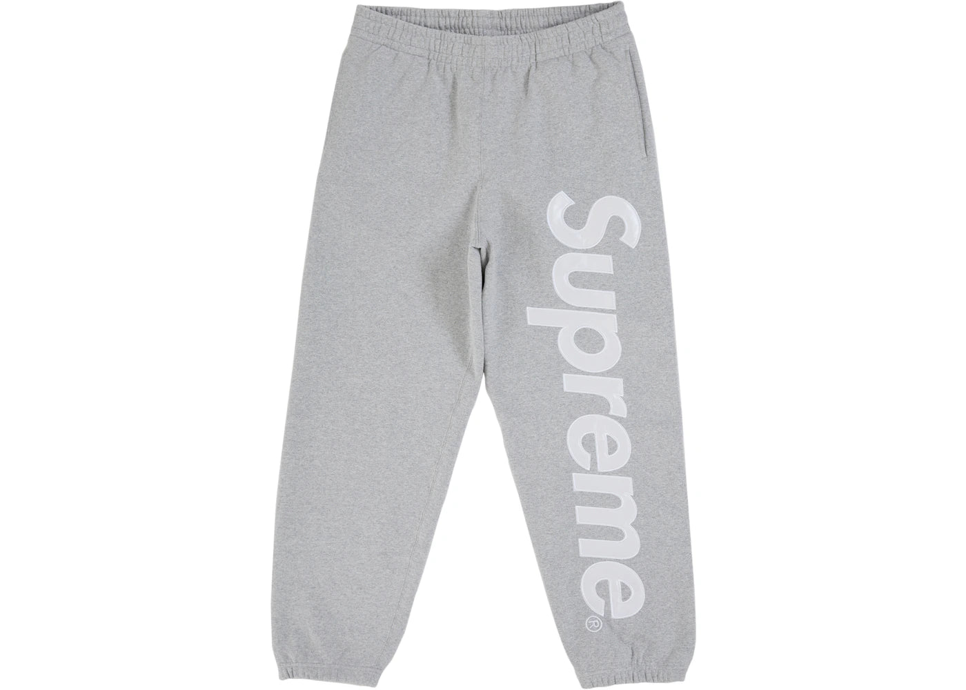 Supreme Satin Applique Sweatpant (SS26) Heather Grey - vue 360