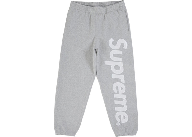 Supreme Satin Applique Sweatpant (SS26) Heather Grey
