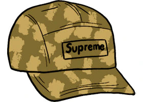 Supreme Satin Digi Camo Camp Cap Olive - vue 360
