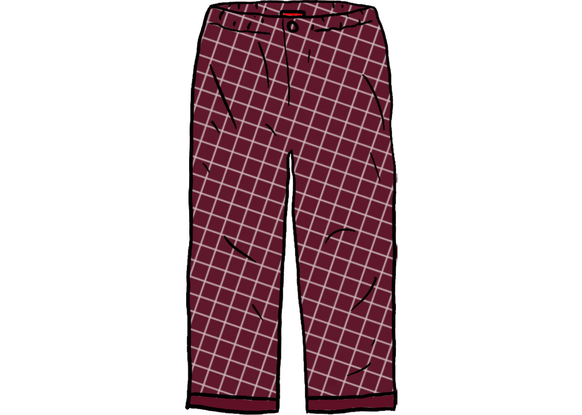 Supreme Satin Pajama Set Red - vue secondaire A