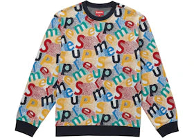 Supreme Scatter Text Crewneck Navy