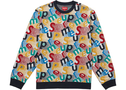 Supreme Scatter Text Crewneck Navy - product view 2