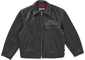 Supreme Schott Leather Racer Jacket (FW25) Black