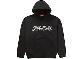 Supreme Script Hooded Sweatshirt Black