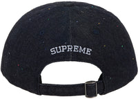Supreme Sequin Denim Classic Logo 6-Panel Black