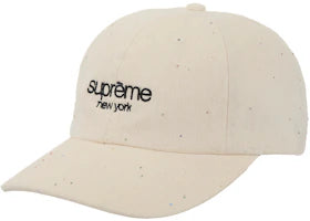 Supreme Sequin Denim Classic Logo 6-Panel Natural - vue 360