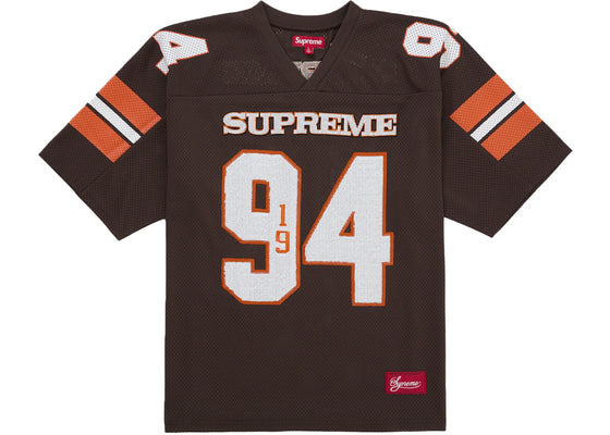 Supreme Sequin Football Jersey Brown sneakers - authentic Supreme shoes